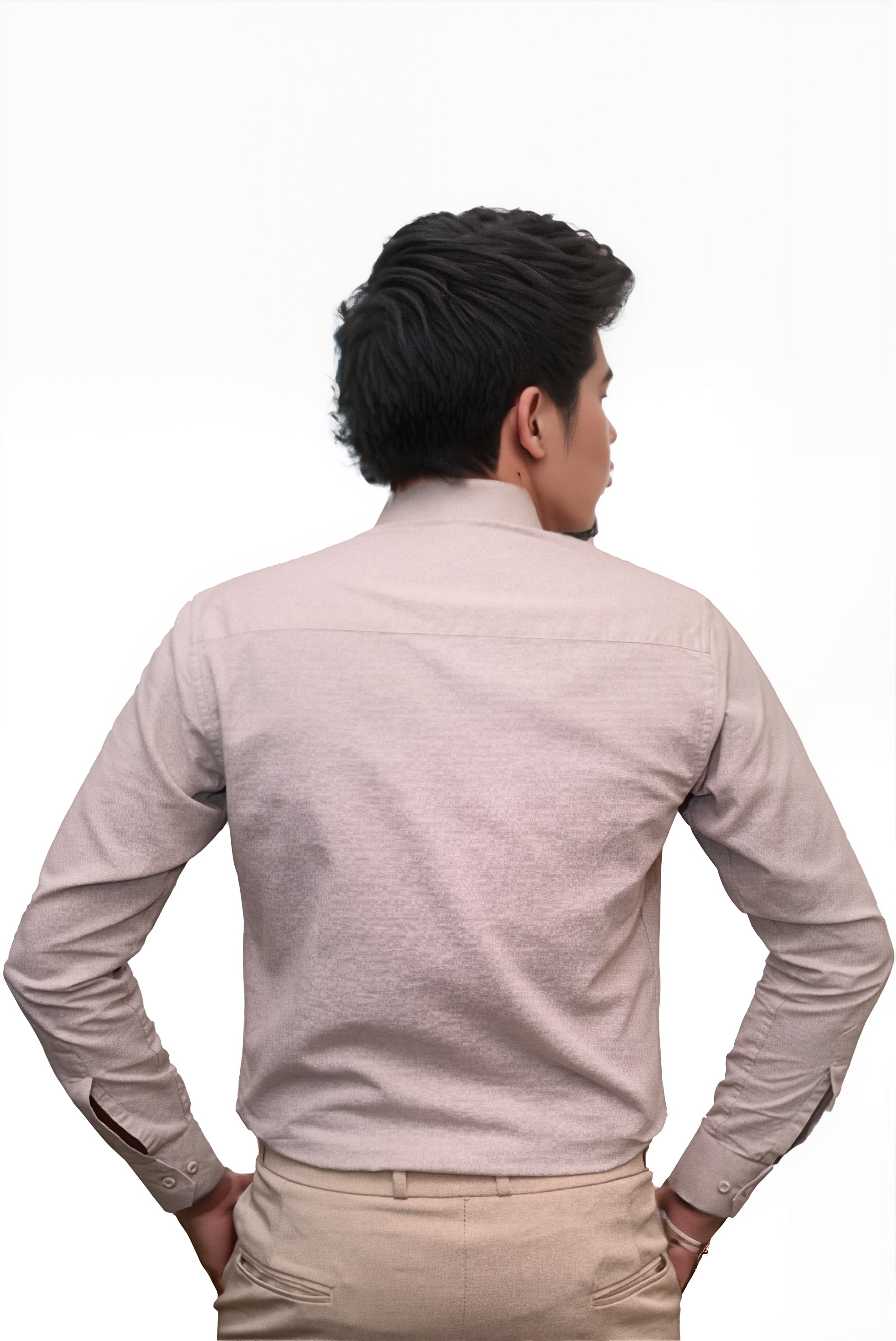 Men’s Dusty Pink Colour Premium Cotton Linen Shirt – Slim Fit, Smart Casual & Club Wear