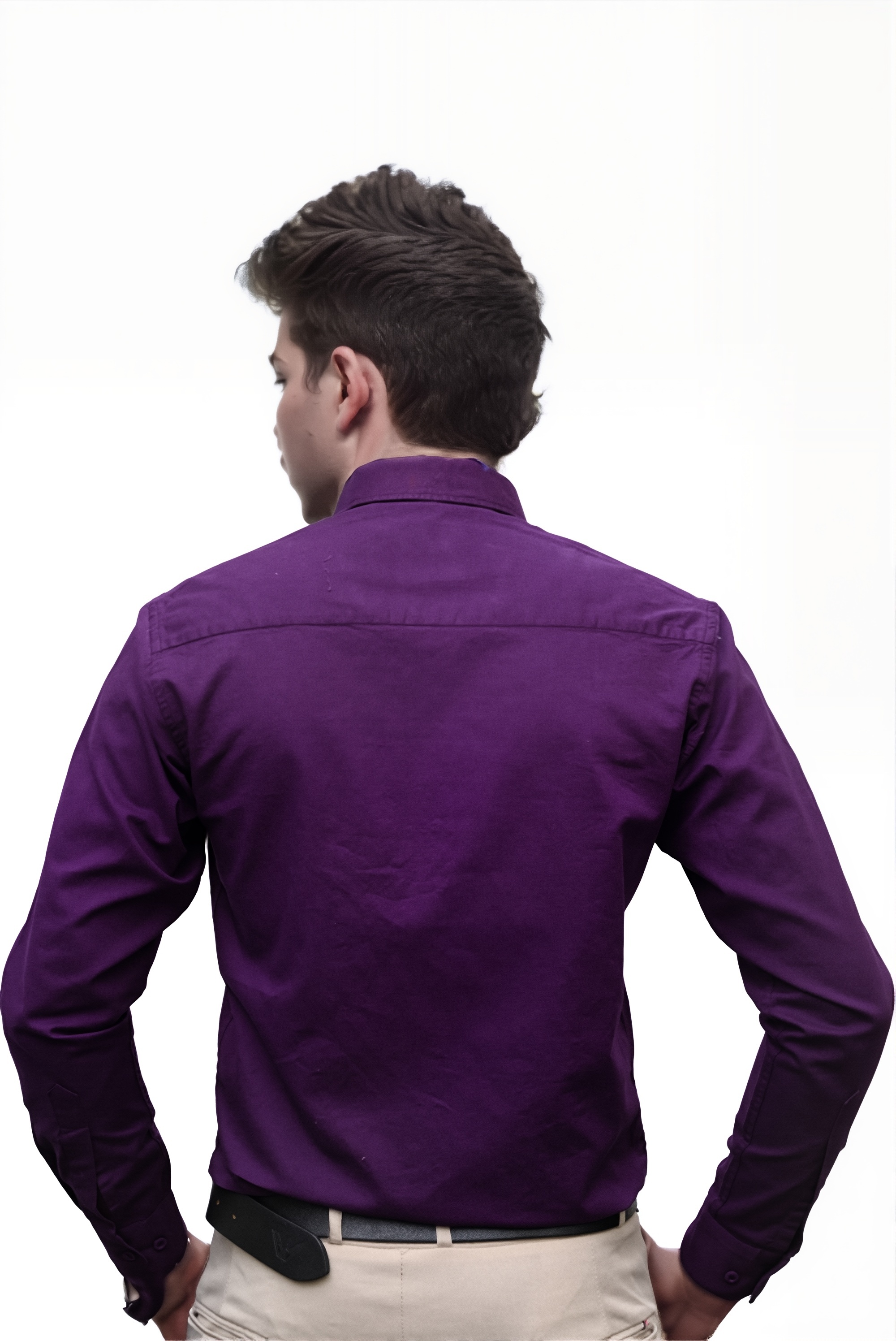 Men’s Purple Colour Oxford Shirt – 100% Cotton, Slim Fit, Smart Everyday Wear
