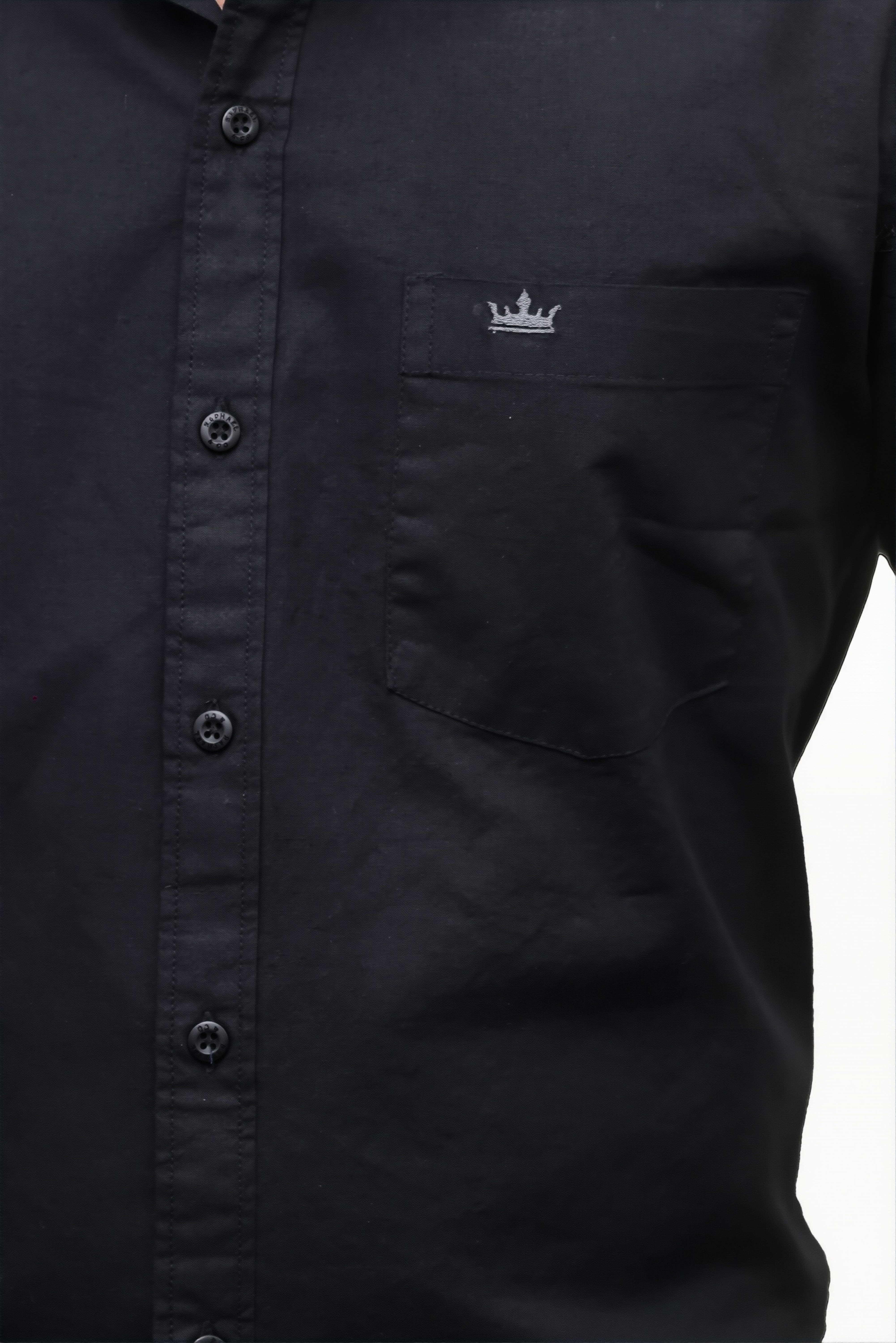 Men’s Black Colour Oxford Shirt – 100% Cotton, Slim Fit, Smart Everyday Wear