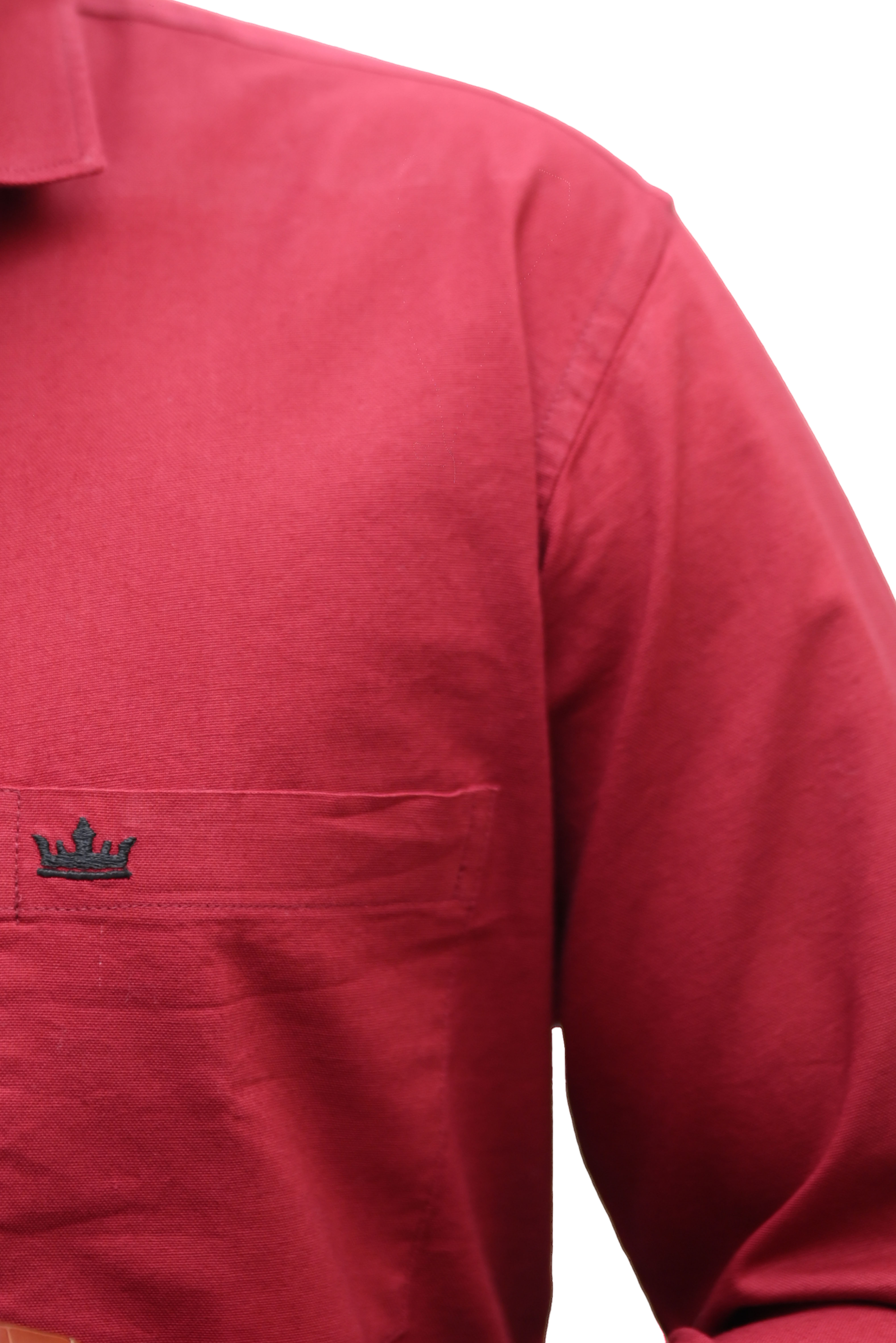 Men’s Maroon Colour Oxford Shirt – 100% Cotton, Slim Fit, Smart Everyday Wear