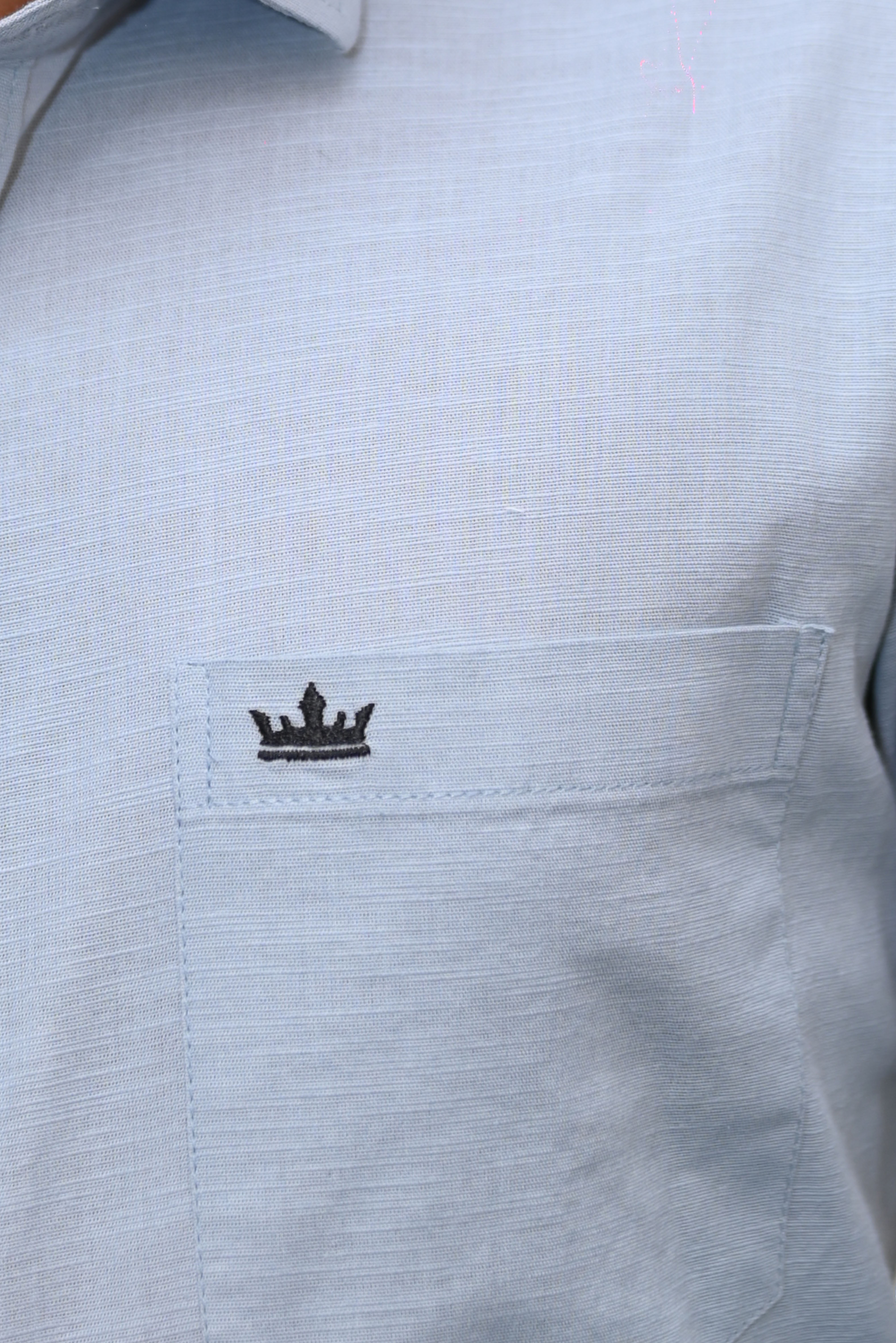 Men’s Blue Colour Premium Cotton Linen Shirt – Slim Fit, Smart Casual & Club Wear