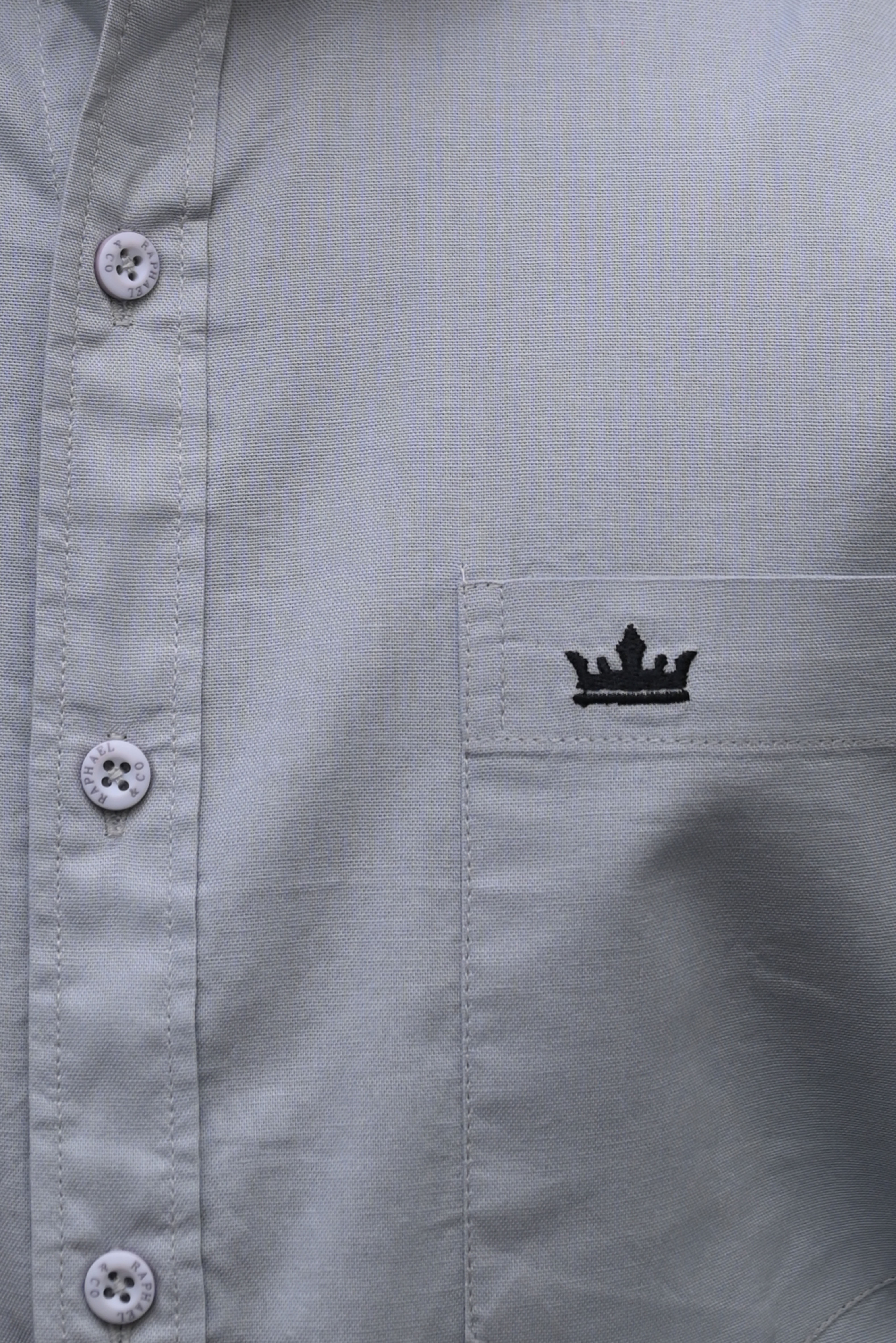 Men’s Grey Colour Oxford Shirt – 100% Cotton, Slim Fit, Smart Everyday Wear