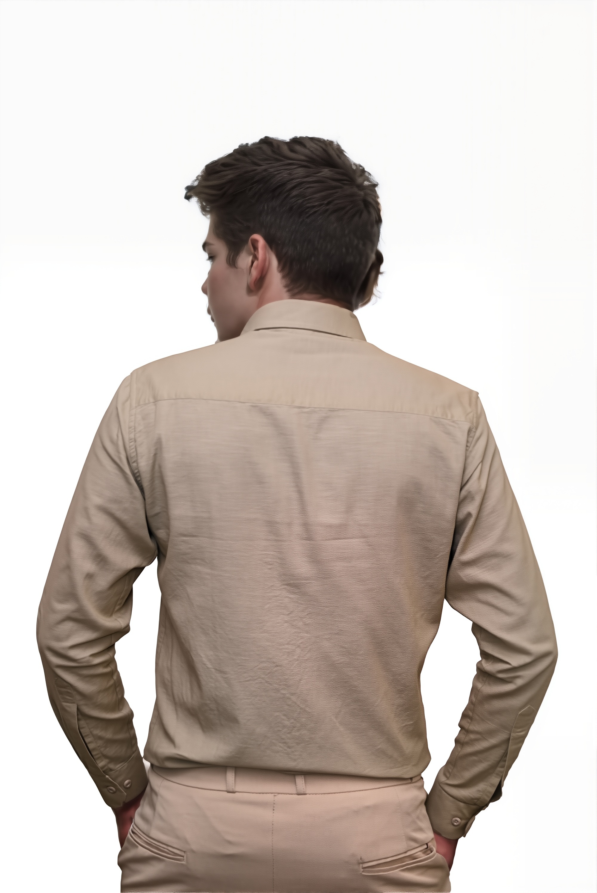 Men’s Brown Colour Premium Cotton Linen Shirt – Slim Fit, Smart Casual & Club Wear