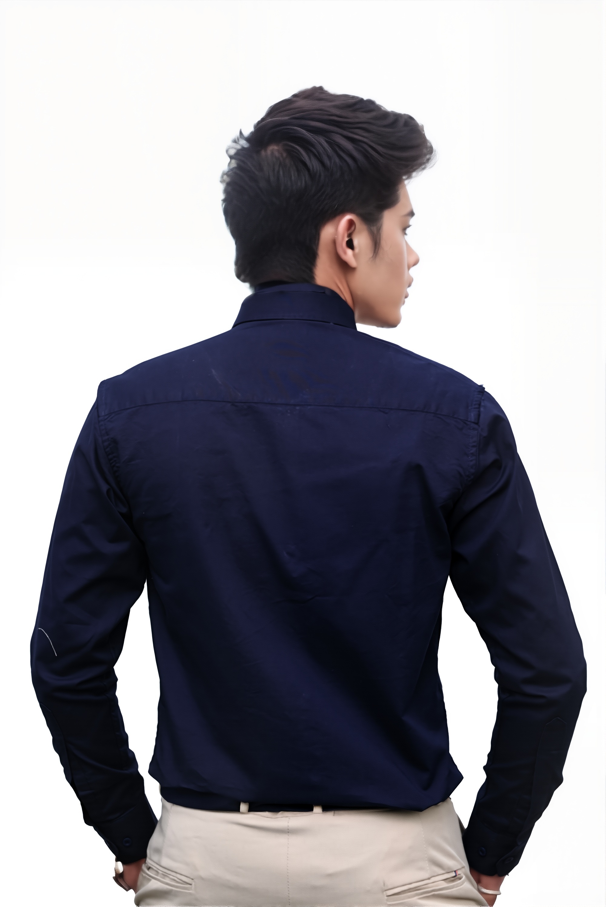 Men’s Navy Blue Colour Oxford Shirt – 100% Cotton, Slim Fit, Smart Everyday Wear